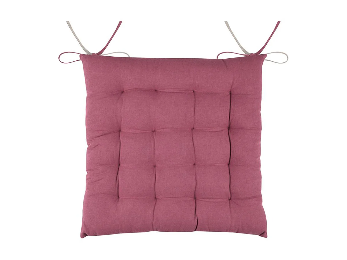 Coussin de chaise réversible Rose et Lin 40 cm