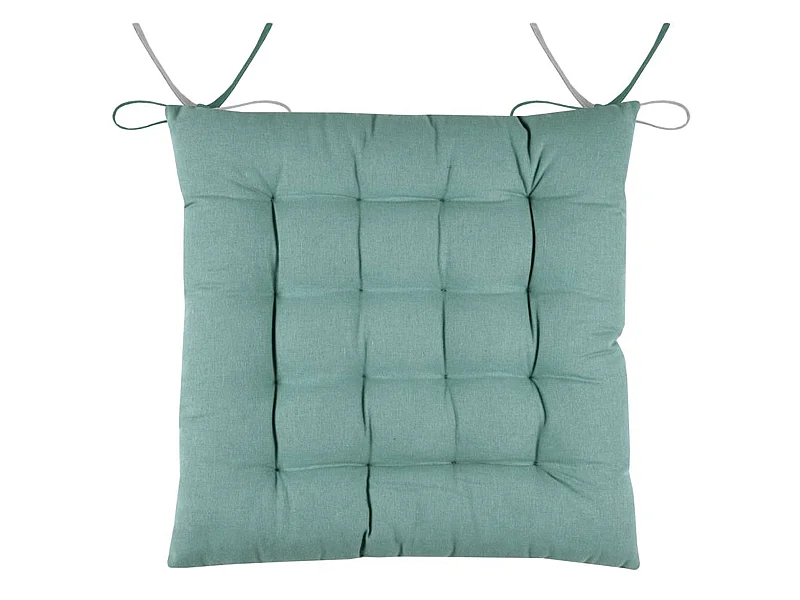 Coussin de chaise réversible Jade et perle 40 cm