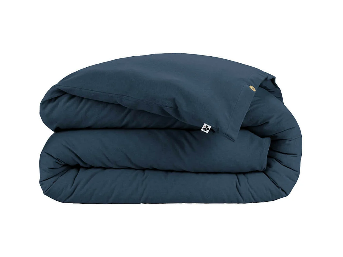 HEDDA - Housse de Couette 240x220cm Flanelle de Coton Coloris Nuit