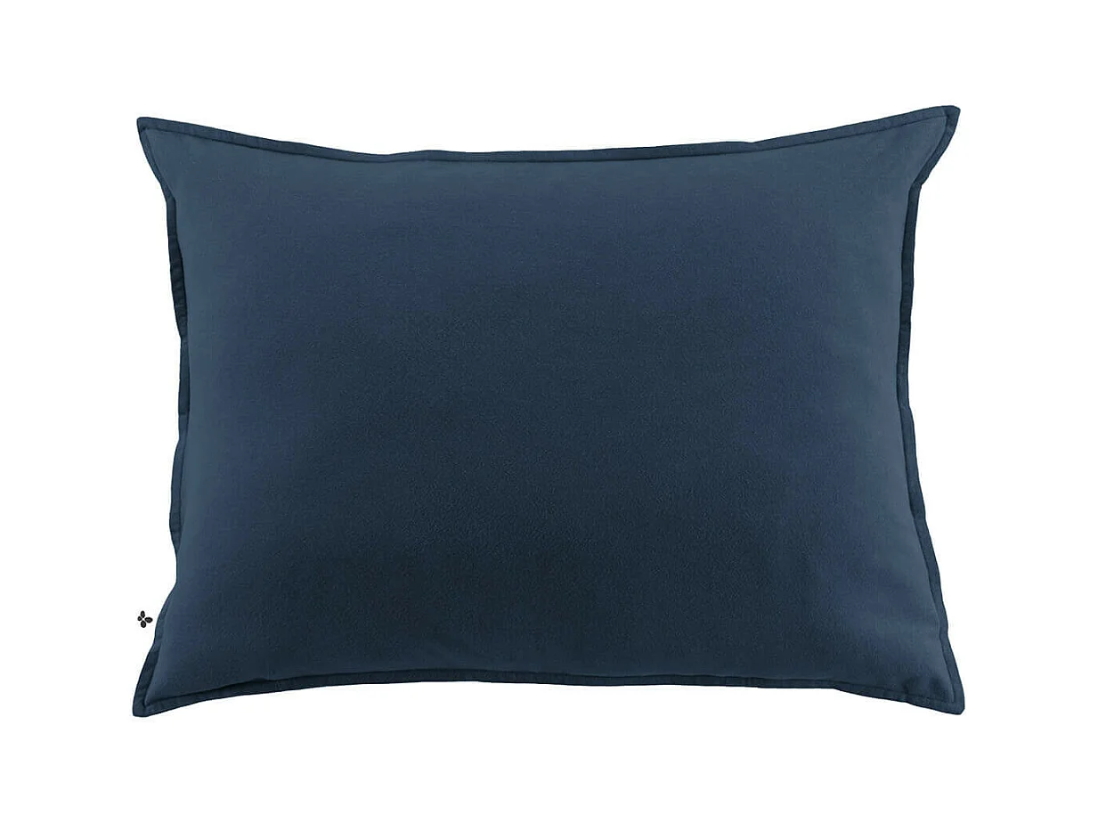 HEDDA - Taie d'Oreiller 50x70cm Flanelle de Coton Coloris Nuit