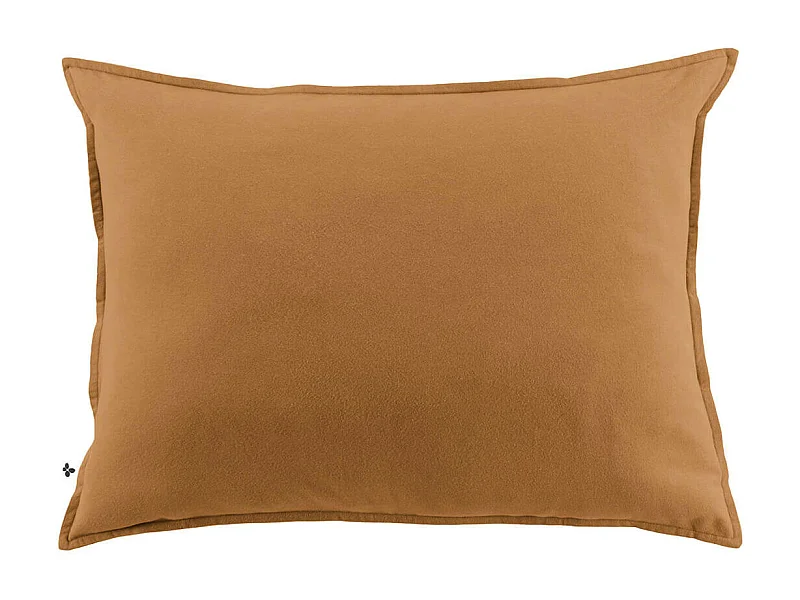 HEDDA - Taie d'Oreiller 50x70cm Flanelle de Coton Coloris Camel
