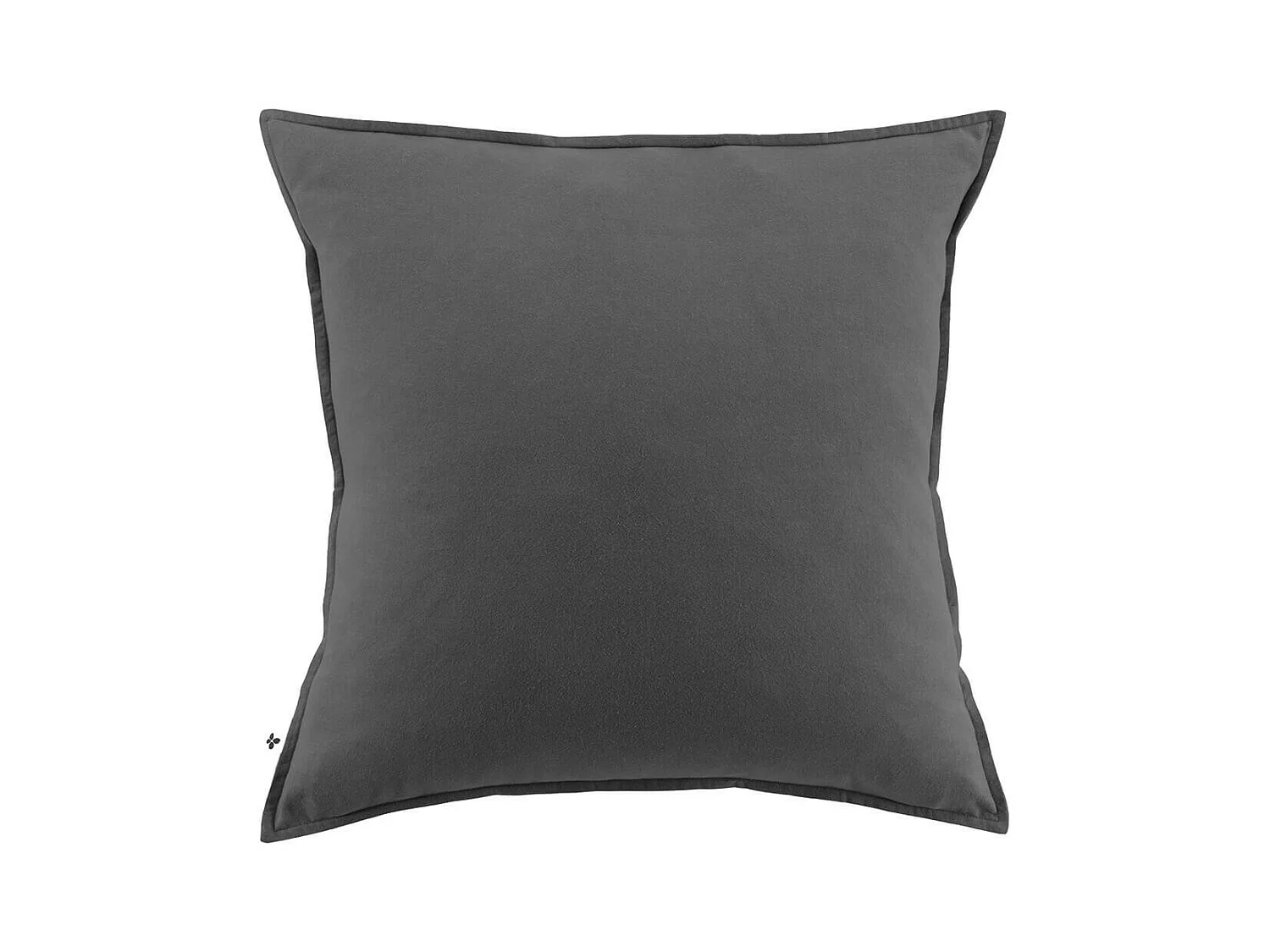 HEDDA - Taie d'Oreiller 63x63cm Flanelle de Coton Coloris Orage