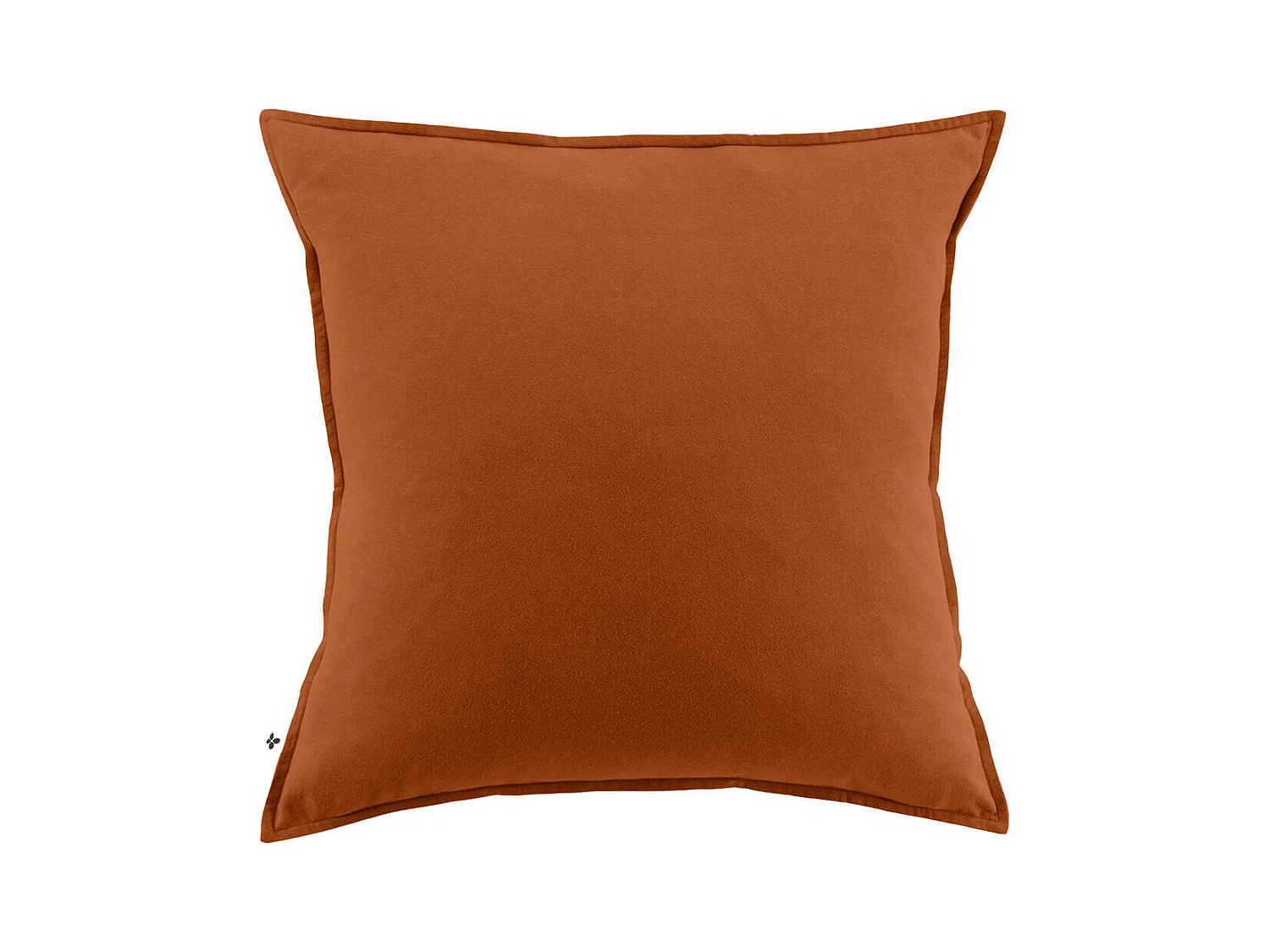 HEDDA - Taie d'Oreiller 63x63cm Flanelle de Coton Coloris Tomette