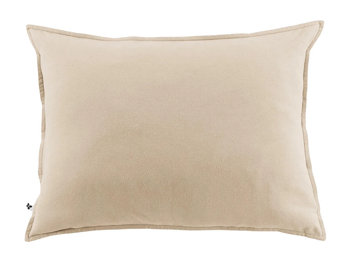 HEDDA - Taie d'Oreiller 50x70cm Flanelle de Coton Coloris Sable
