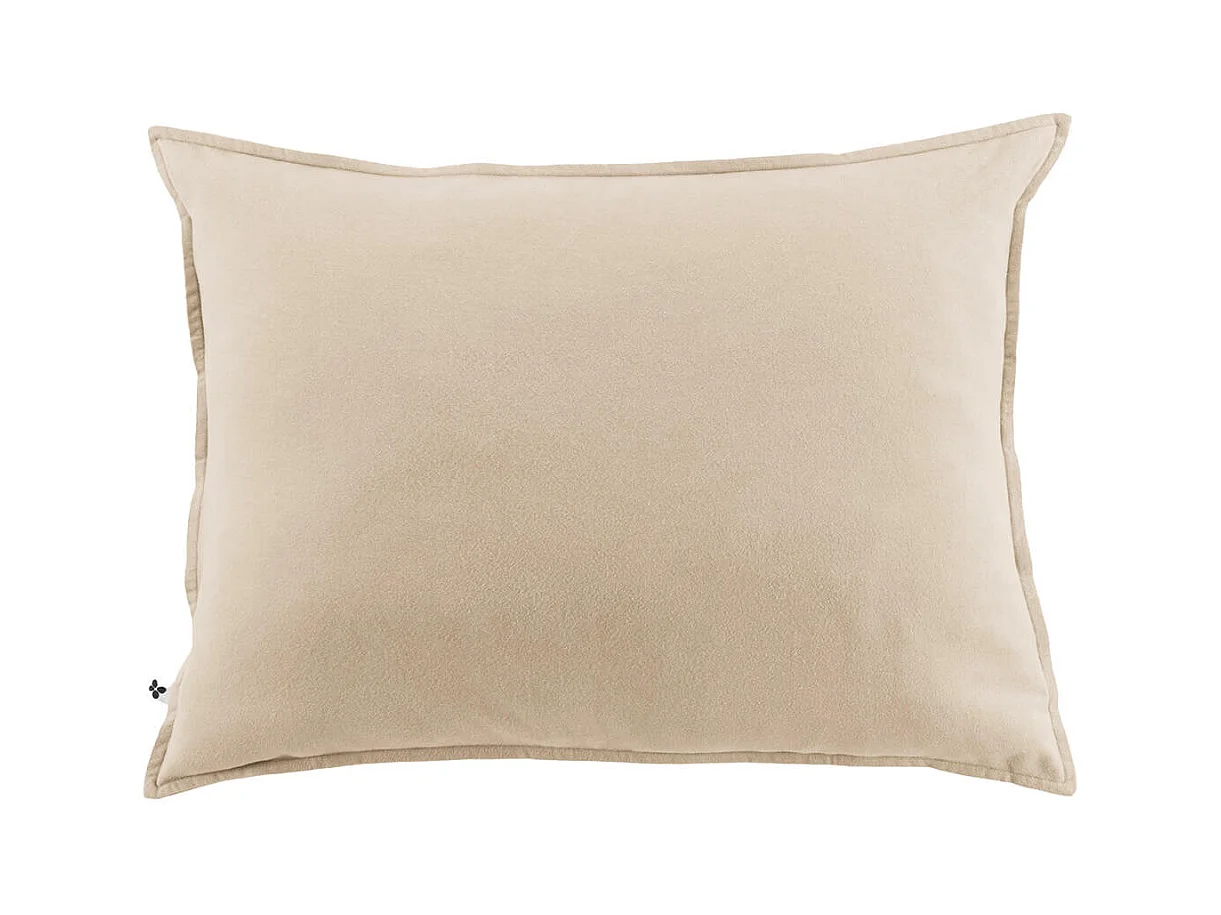 HEDDA - Taie d'Oreiller 50x70cm Flanelle de Coton Coloris Sable