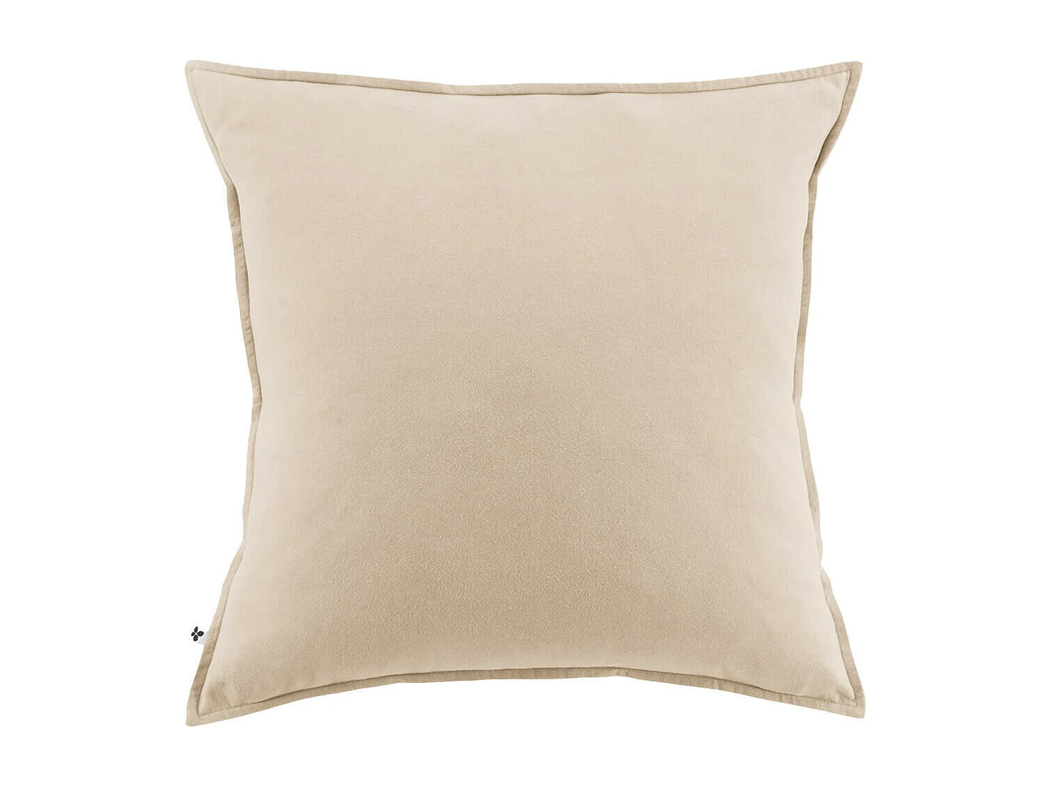 HEDDA - Taie d'Oreiller 63x63cm Flanelle de Coton Coloris Sable