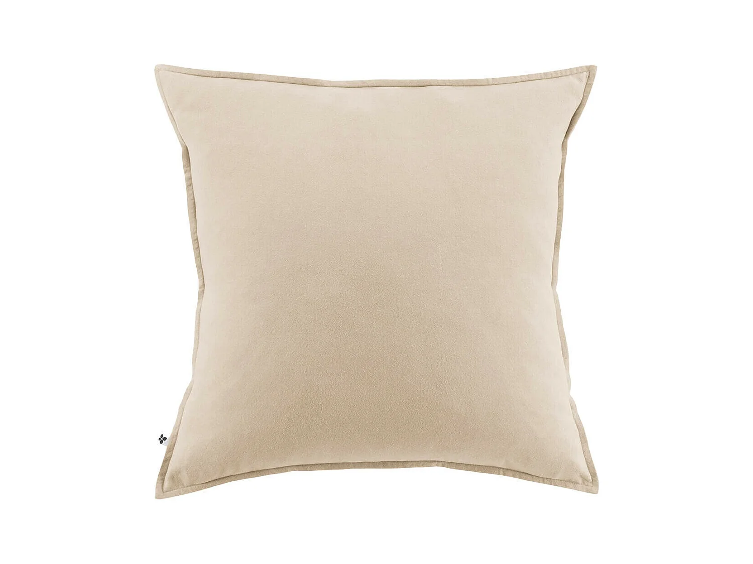 HEDDA - Taie d'Oreiller 63x63cm Flanelle de Coton Coloris Sable