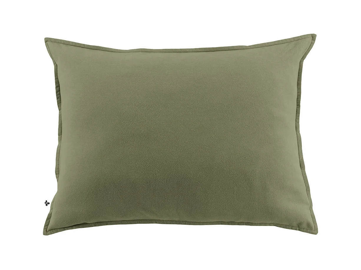 HEDDA - Taie d'Oreiller 50x70cm Flanelle de Coton Coloris Romarin