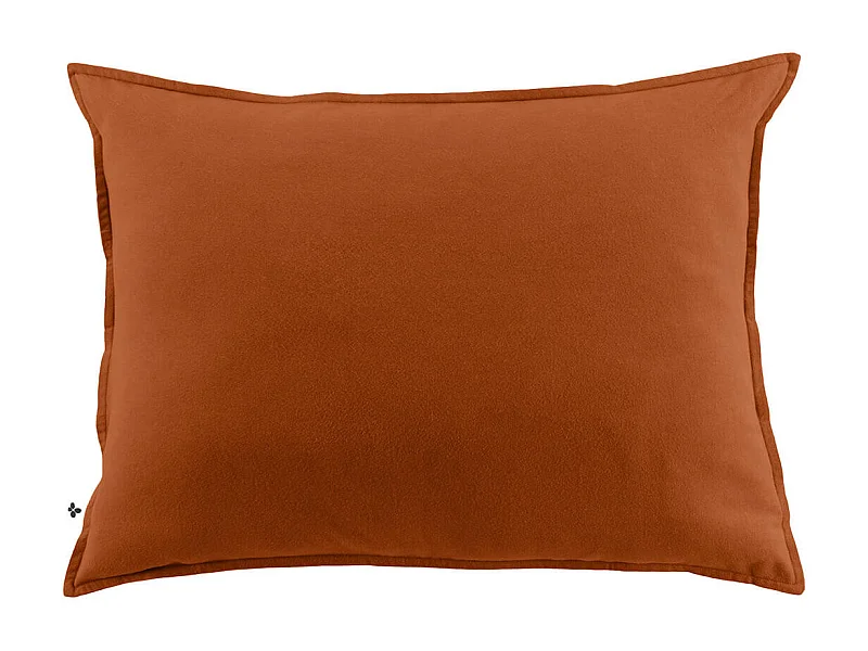 HEDDA - Taie d'Oreiller 50x70cm Flanelle de Coton Coloris Tomette