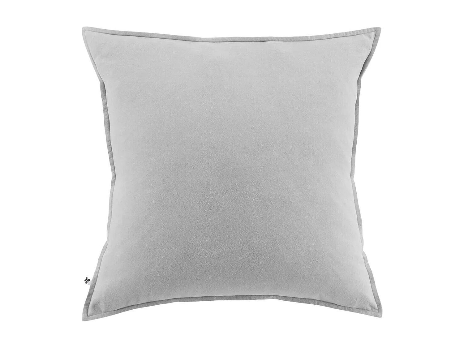 HEDDA - Taie d'Oreiller 63x63cm Flanelle de Coton Coloris Brume