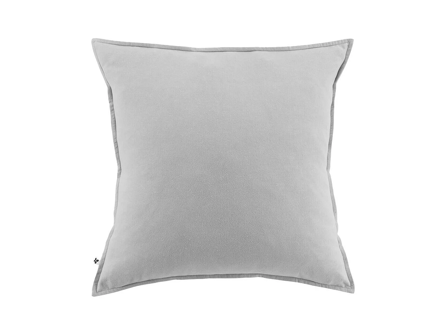 HEDDA - Taie d'Oreiller 63x63cm Flanelle de Coton Coloris Brume