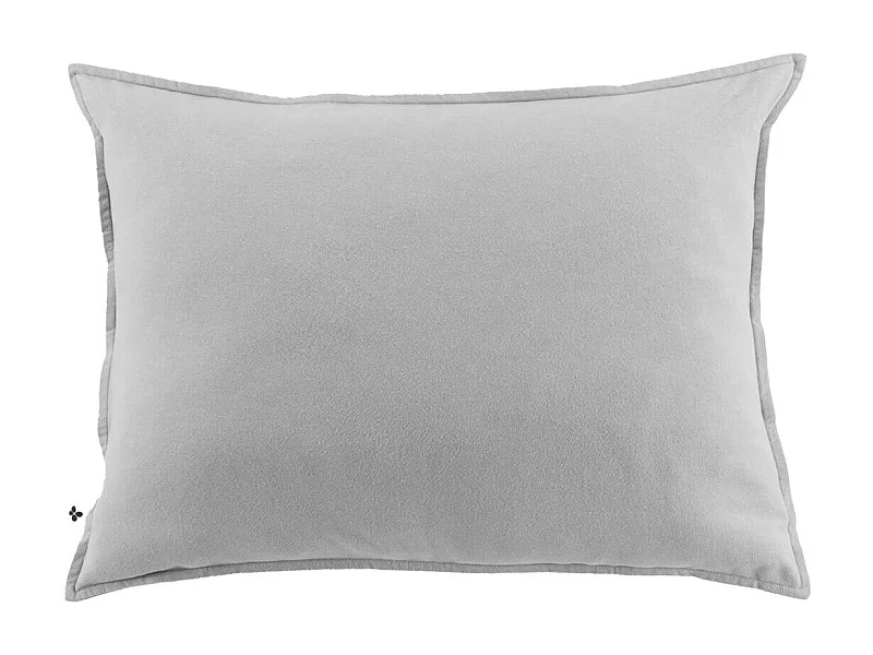 HEDDA - Taie d'Oreiller 50x70cm Flanelle de Coton Coloris Brume