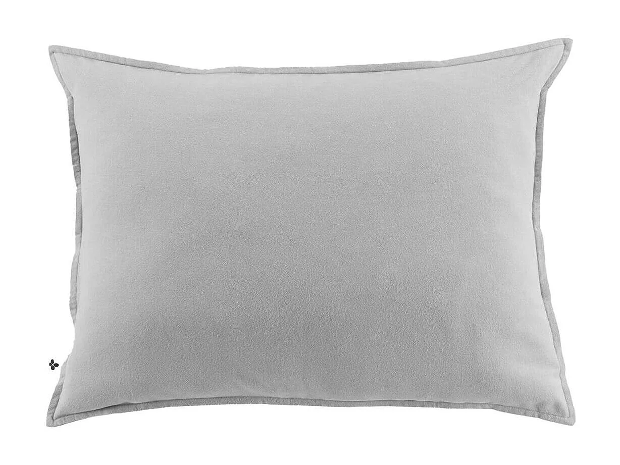 HEDDA - Taie d'Oreiller 50x70cm Flanelle de Coton Coloris Brume