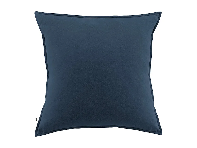 HEDDA - Taie d'Oreiller 63x63cm Flanelle de Coton Coloris Nuit