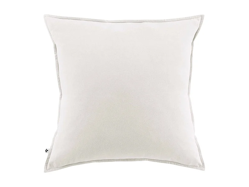 HEDDA - Taie d'Oreiller 63x63cm Flanelle de Coton Coloris Neige