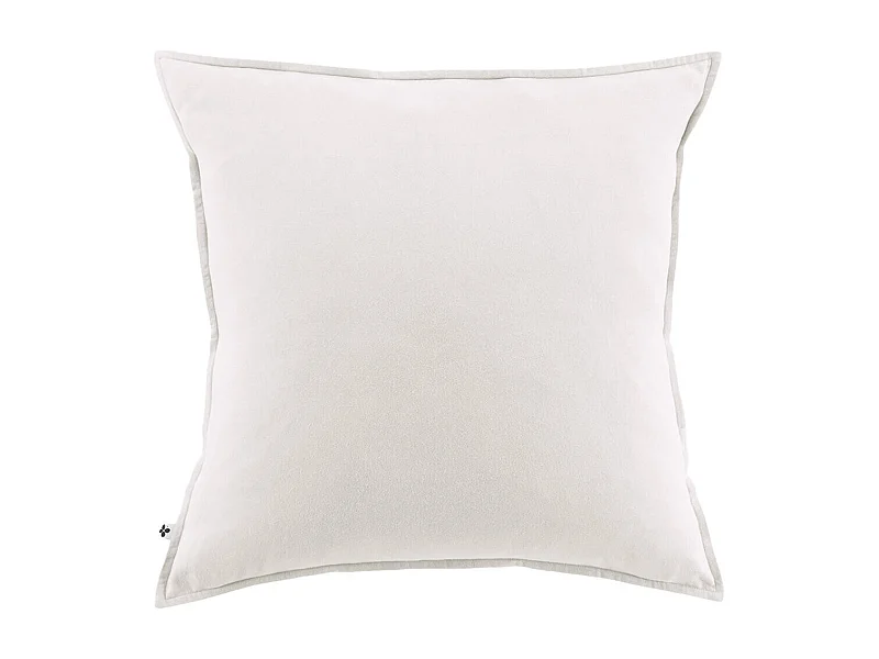 HEDDA - Taie d'Oreiller 63x63cm Flanelle de Coton Coloris Neige