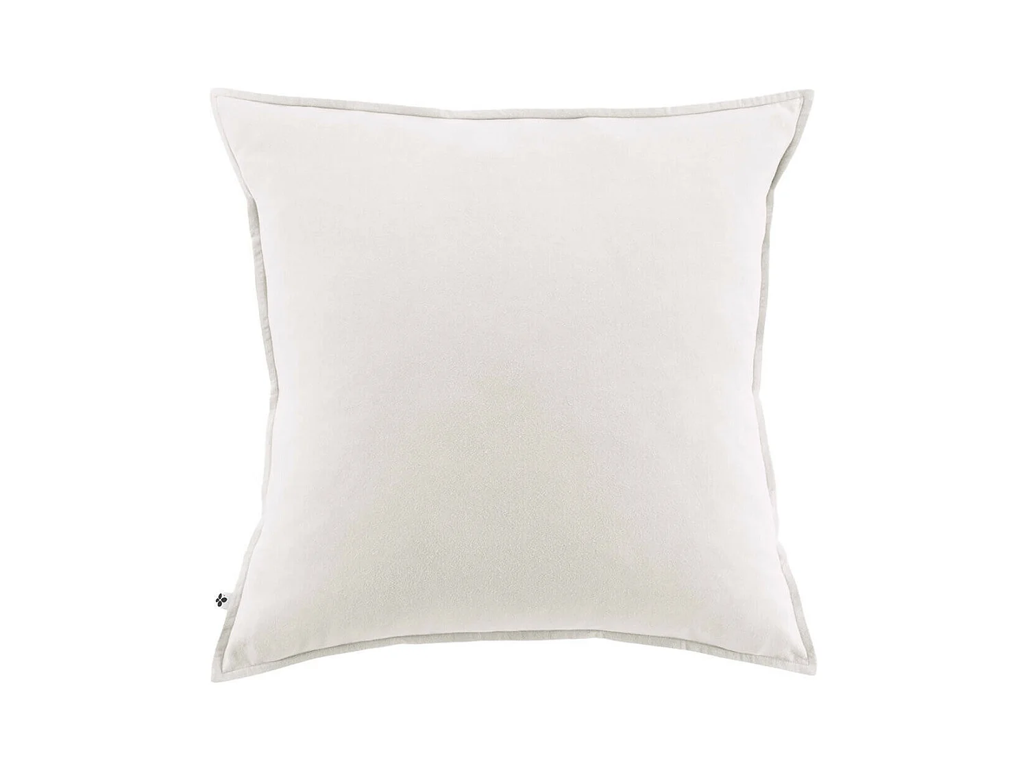 HEDDA - Taie d'Oreiller 63x63cm Flanelle de Coton Coloris Neige