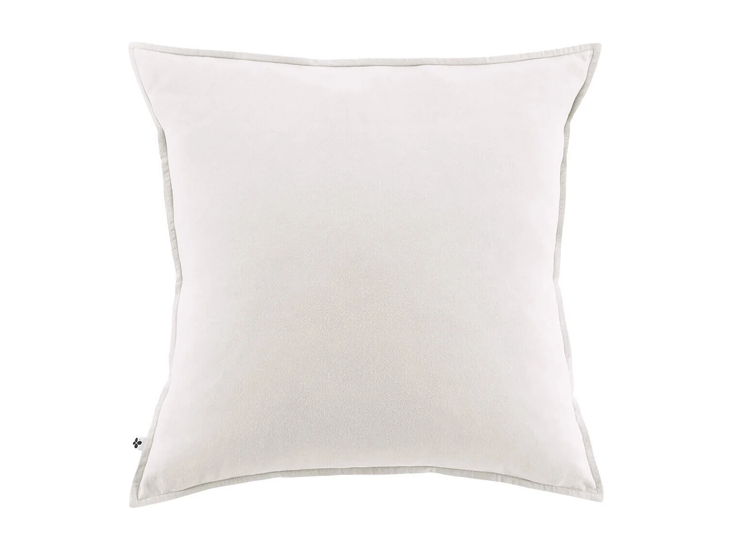 HEDDA - Taie d'Oreiller 63x63cm Flanelle de Coton Coloris Neige