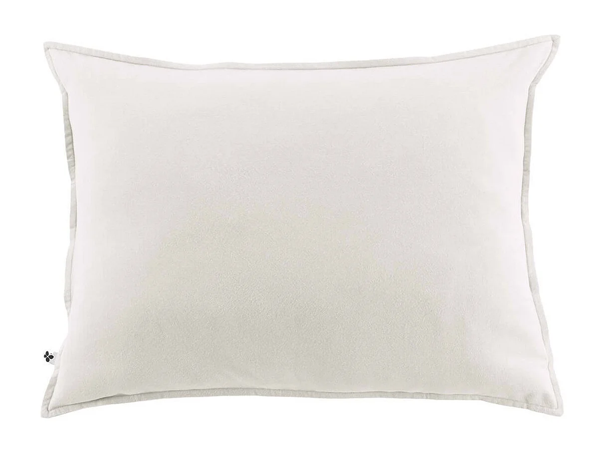 HEDDA - Taie d'Oreiller 50x70cm Flanelle de Coton Coloris Neige