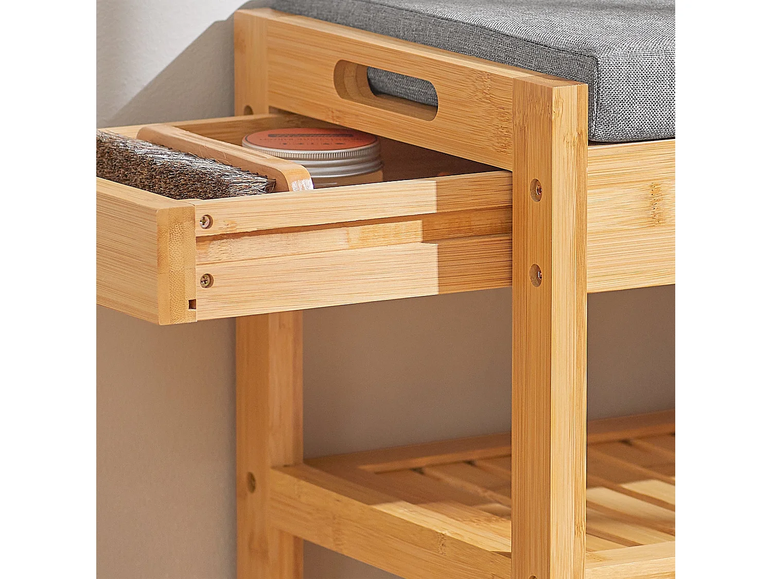 Ławka do butów z poduszką siedziska FSR49-N