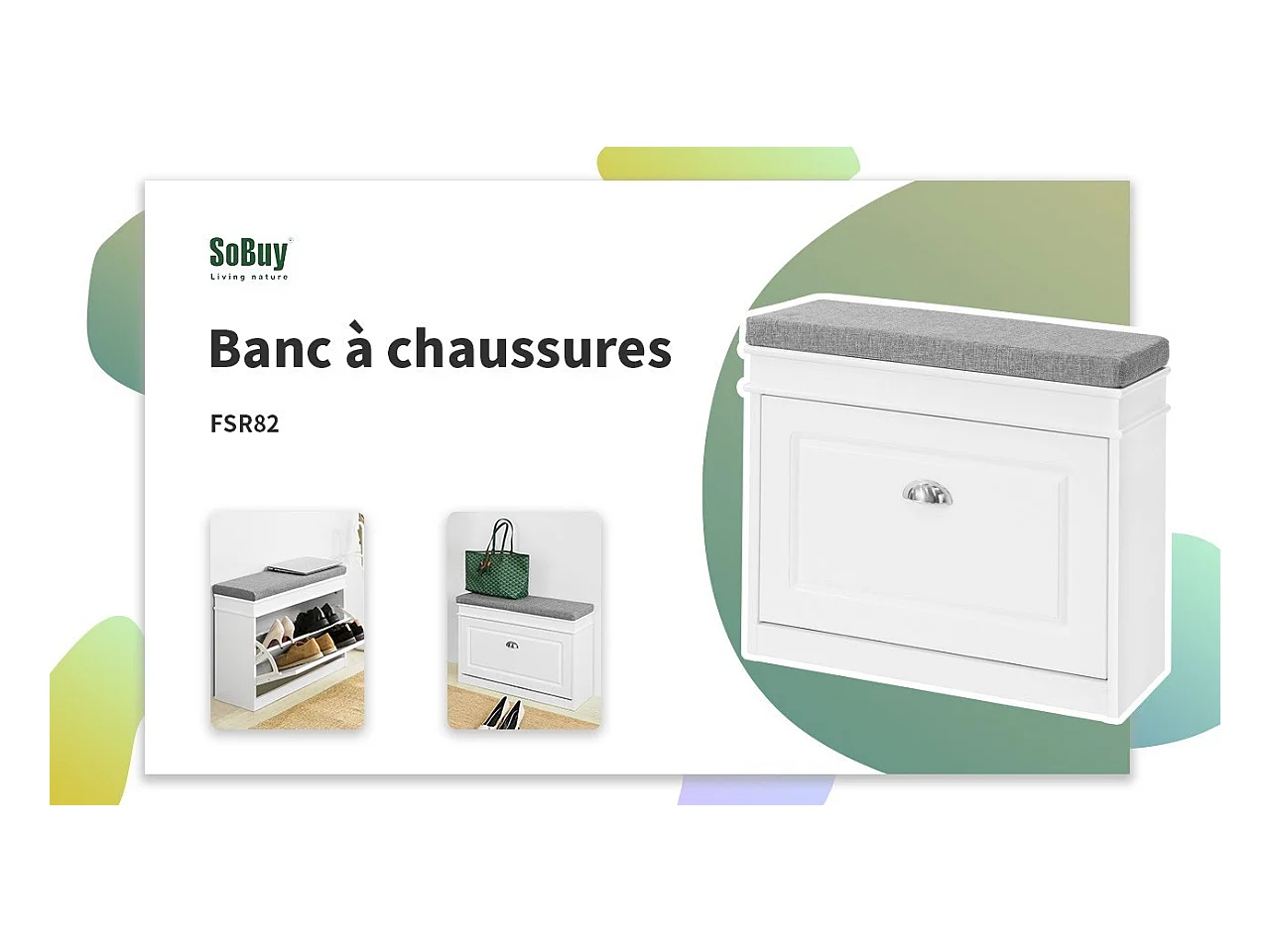 Ławka na buty z siedziskiem FSR82-K-W