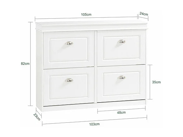 Szafka na buty z 4 drzwiami FSR79-W