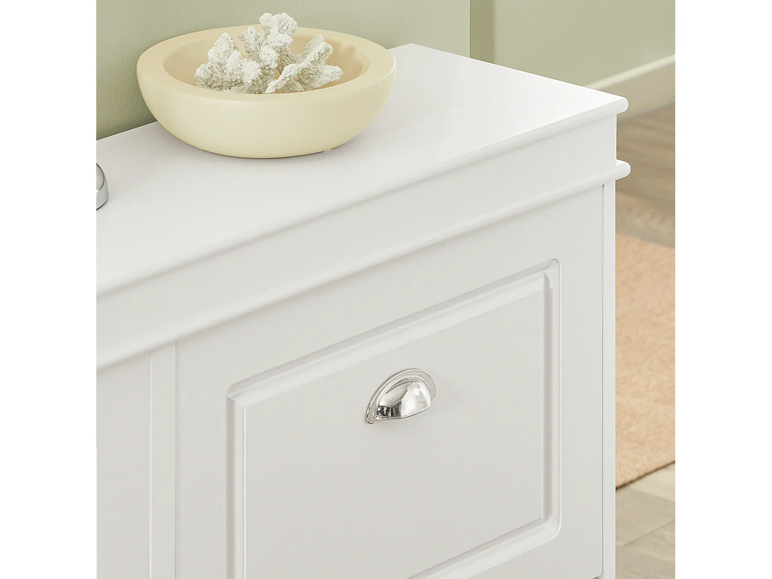 SoBuy FSR79-W Schoenenkast met 4 Kleppen Schoenenrek Schoenenkipper met 8 Planken