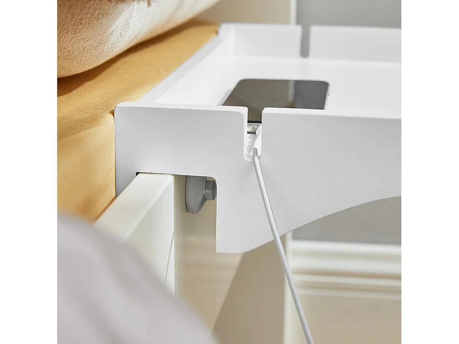 Petite Table De Chevet Étagère Suspendue En Bambou Table De Nuit Pour Les Petites Chambres, Nkd01-w