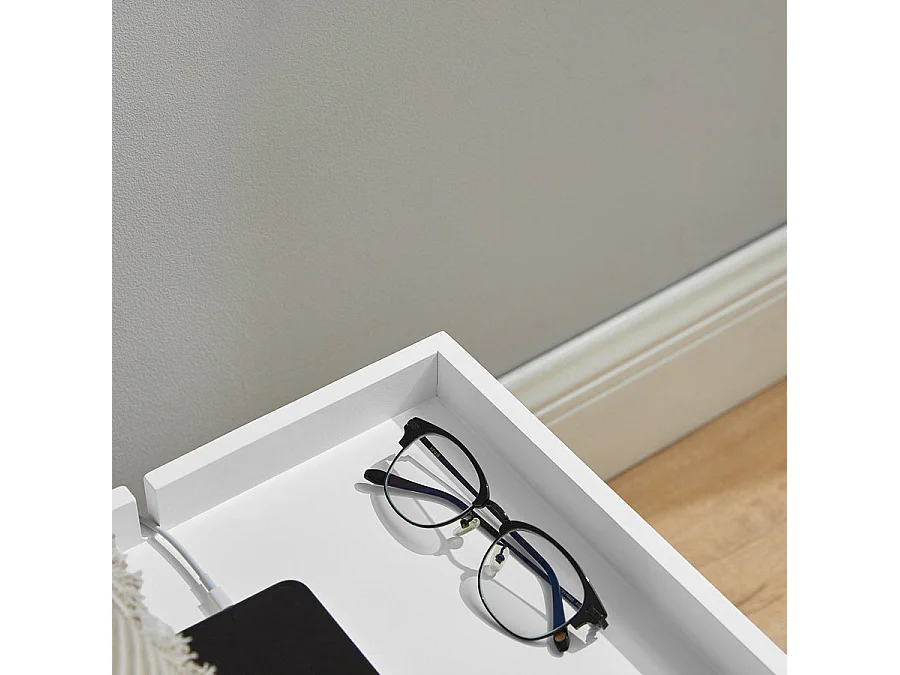 Petite Table De Chevet Étagère Suspendue En Bambou Table De Nuit Pour Les Petites Chambres, Nkd01-w