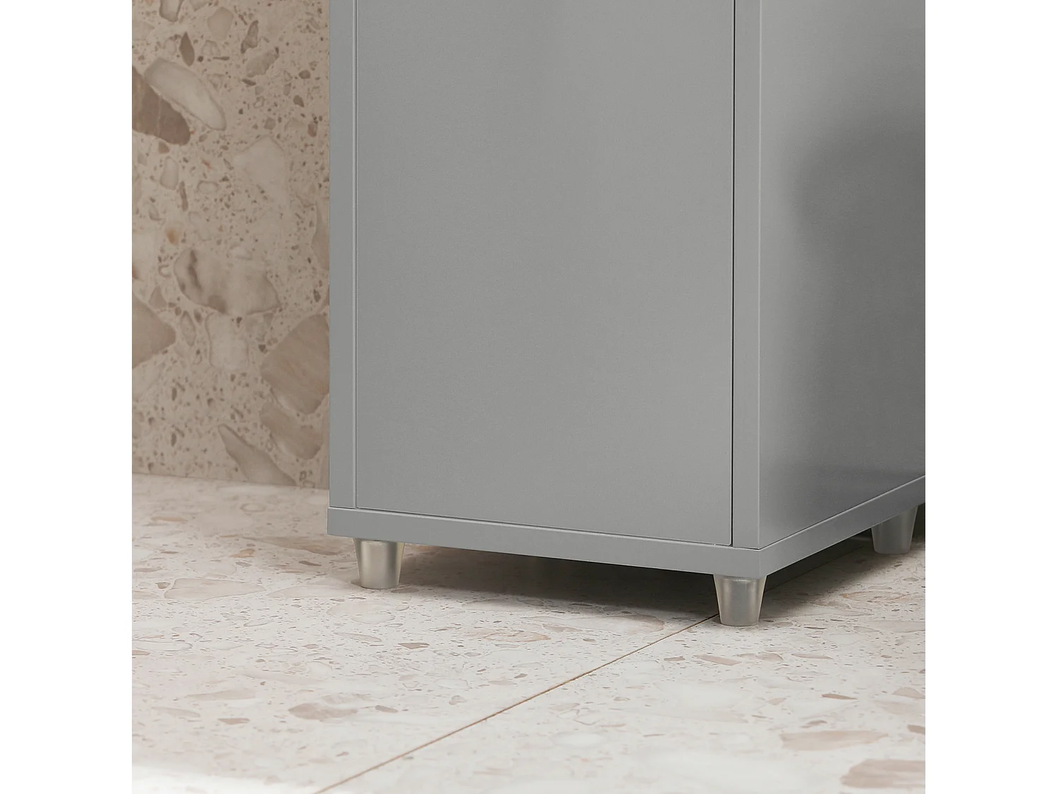 Meuble De Rangement Salle D Bain Meuble Colonne Armoire De Toilette Meuble Wc Gris, BZr34-hg