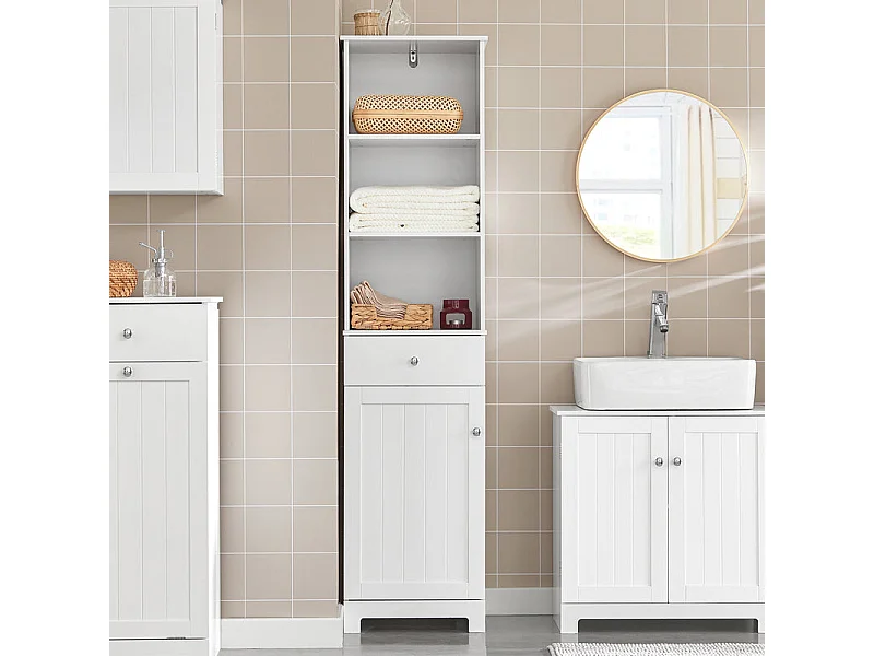 Hochschrank BZR17-W 40 x 161 x 35 cm Weiß