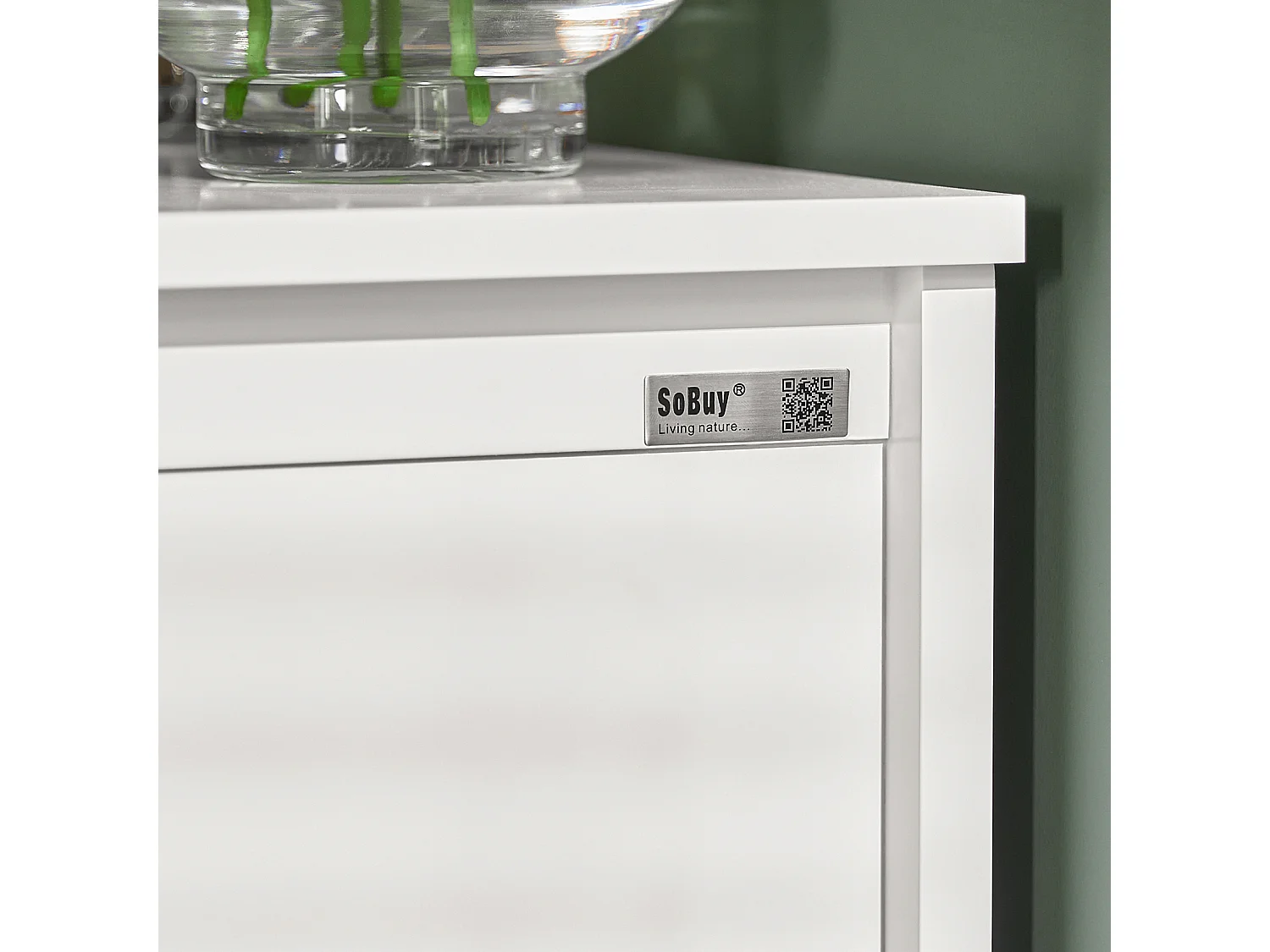 SoBuy armário, armário baixo, armário de banheiro BZR13-W