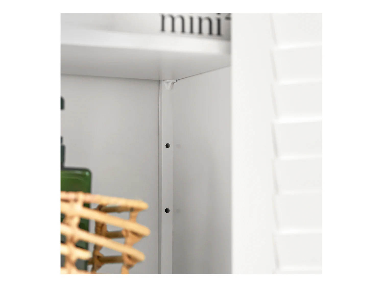 SoBuy BZR13-W Badkamerkast Dressoir Badkamermeubel Badkamerkast met twee planken