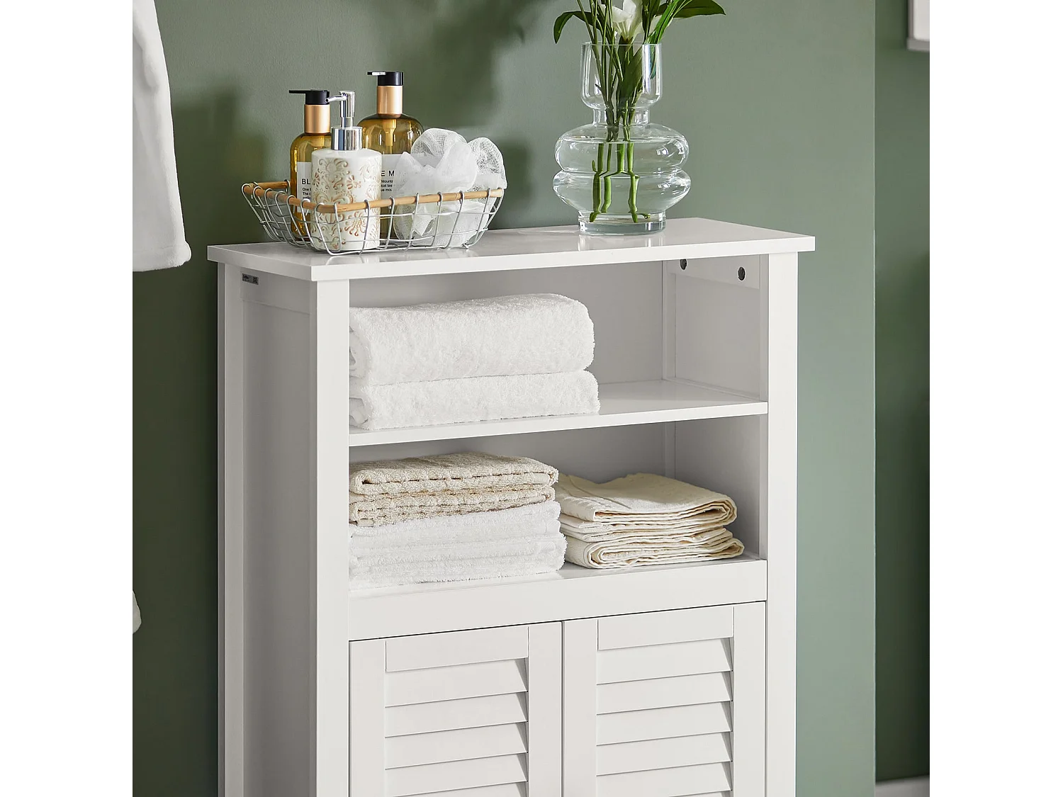 Badschrank BZR13-W 60 x 90 x 26 cm Weiß