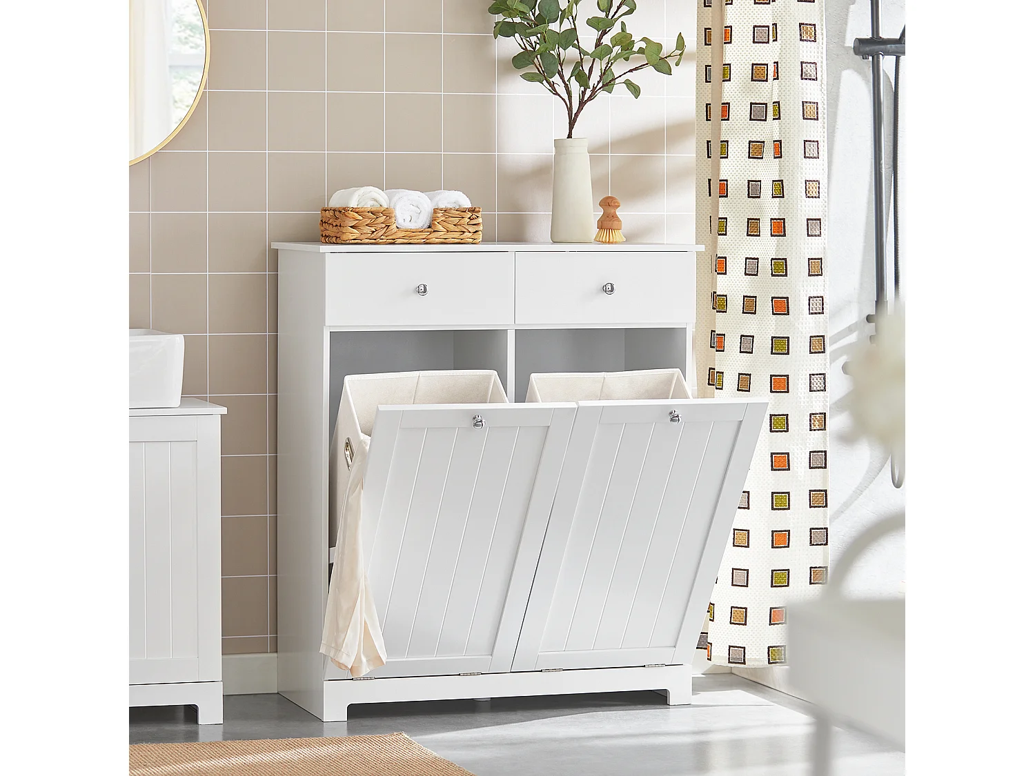 Meuble Bas De Salle De Bain Armoire Toilette, BZr33-w