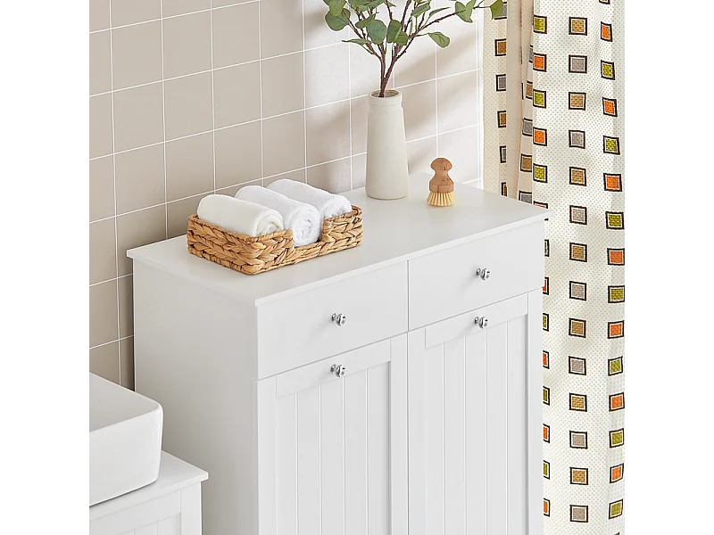 SoBuy armário alto de banheiro, armário alto para banheiro, armário de banheiro BZR33-W