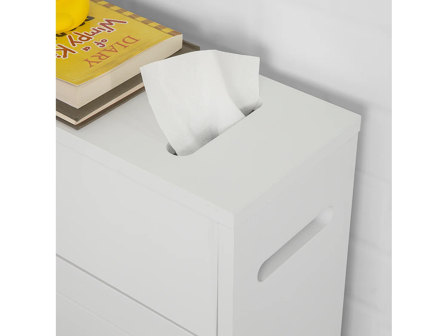 Meuble De Rangement Salle De Bain Armoire De Côté Rangement Polyvalente Meuble Wc, BZr31-w