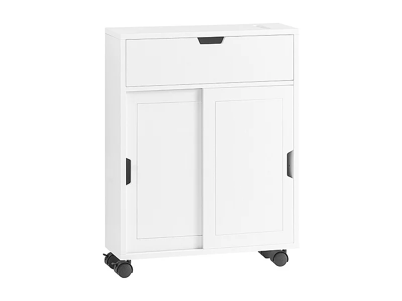 Meuble De Rangement Salle De Bain Armoire De Côté Rangement Polyvalente Meuble Wc, BZr31-w