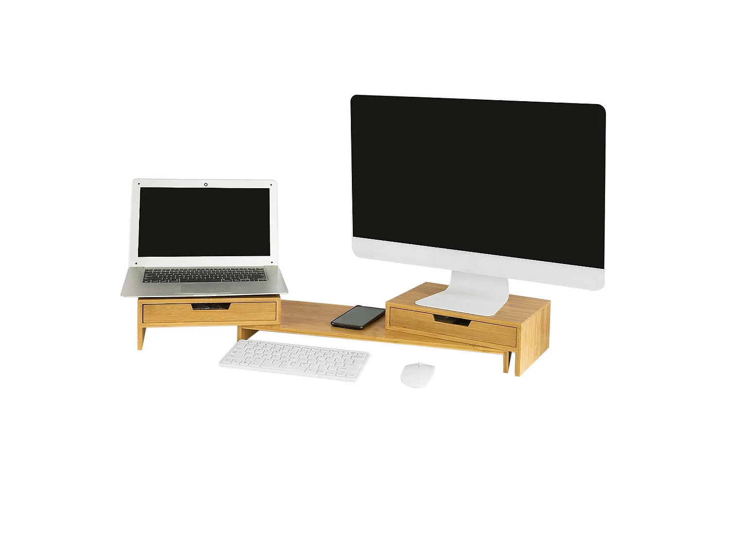 Monitorständer BBF04-N 108 x 11 x 22 cm Natur