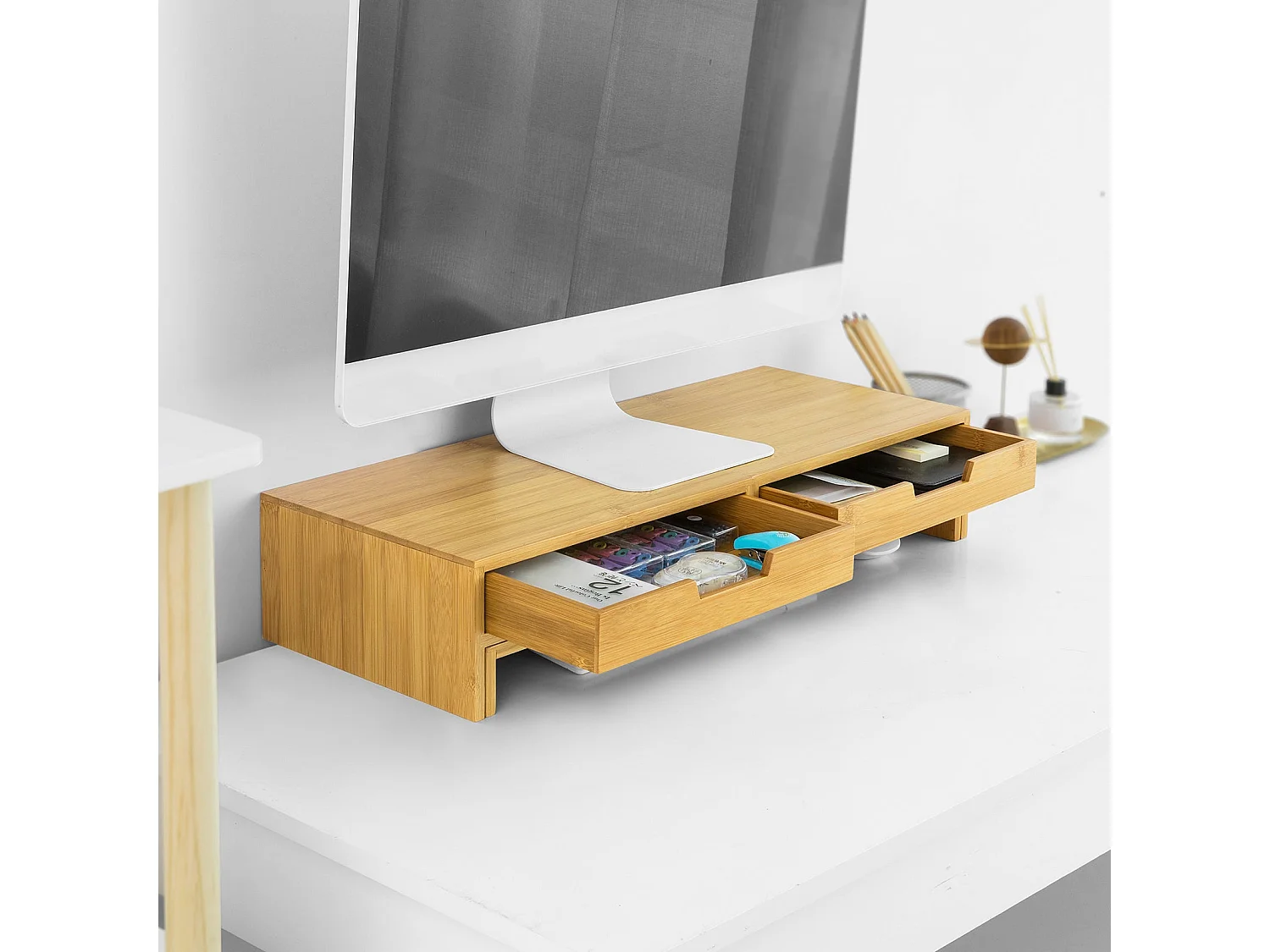 Monitorständer BBF04-N 108 x 11 x 22 cm Natur