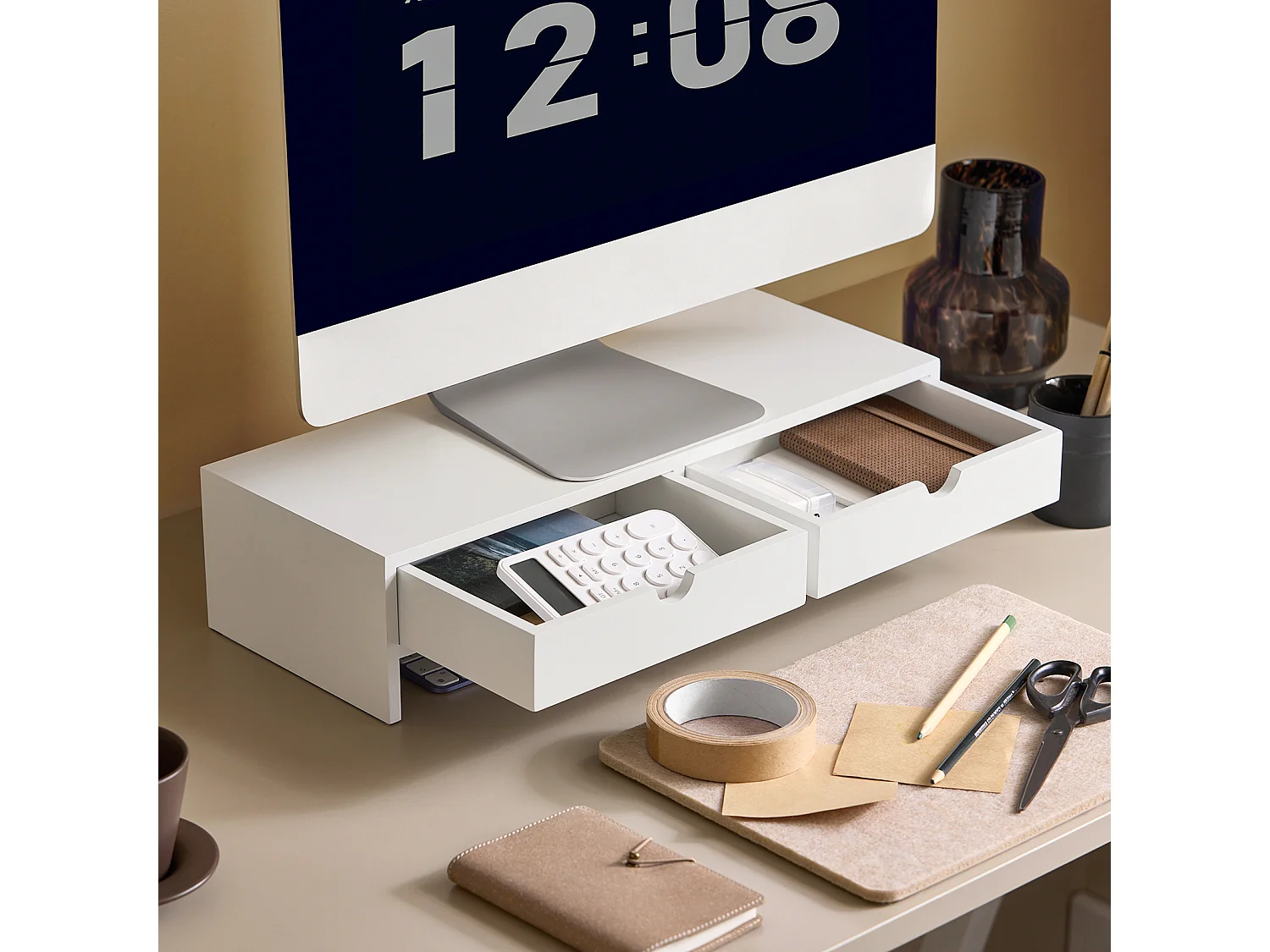 Réhausseur d'écran Support de Moniteur écran Ergonomique Support, BBF02-W