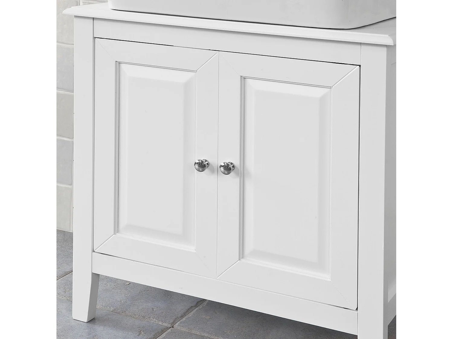 Armario para el Debajo del Lavado,2 Puertas,Blanco,L 60 x P 30 x H 62 cm FRG202-W SoBuy ES