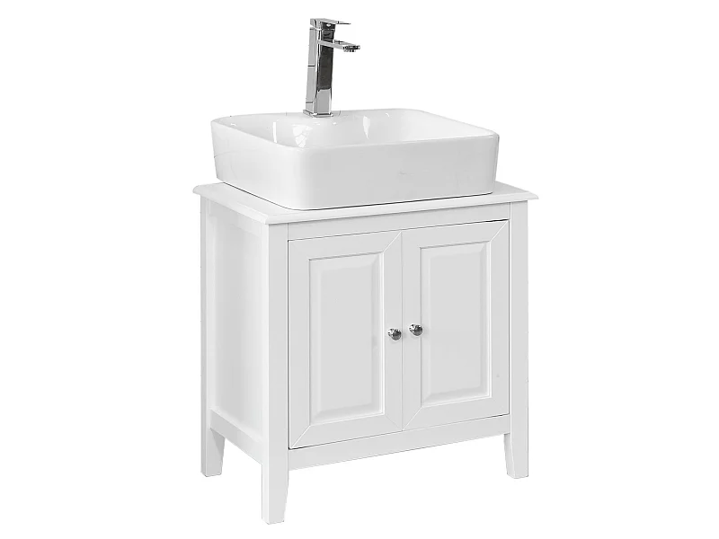 Armario para el Debajo del Lavado,2 Puertas,Blanco,L 60 x P 30 x H 62 cm FRG202-W SoBuy ES