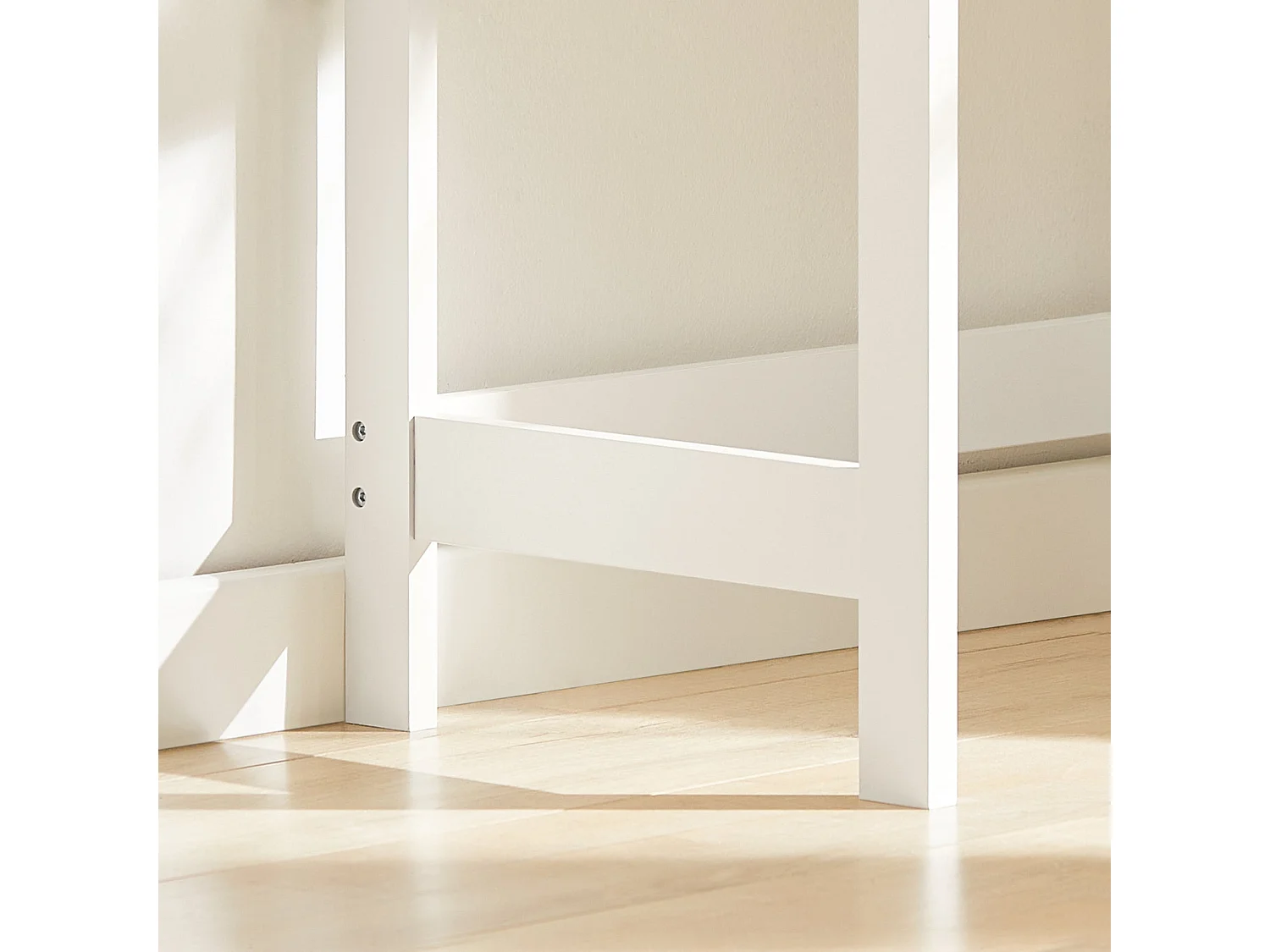 Table Bureau informatique Secrétaire avec 1 tiroir et 2 crochets Bureau d'ordinateur Blanc, FWT43-W