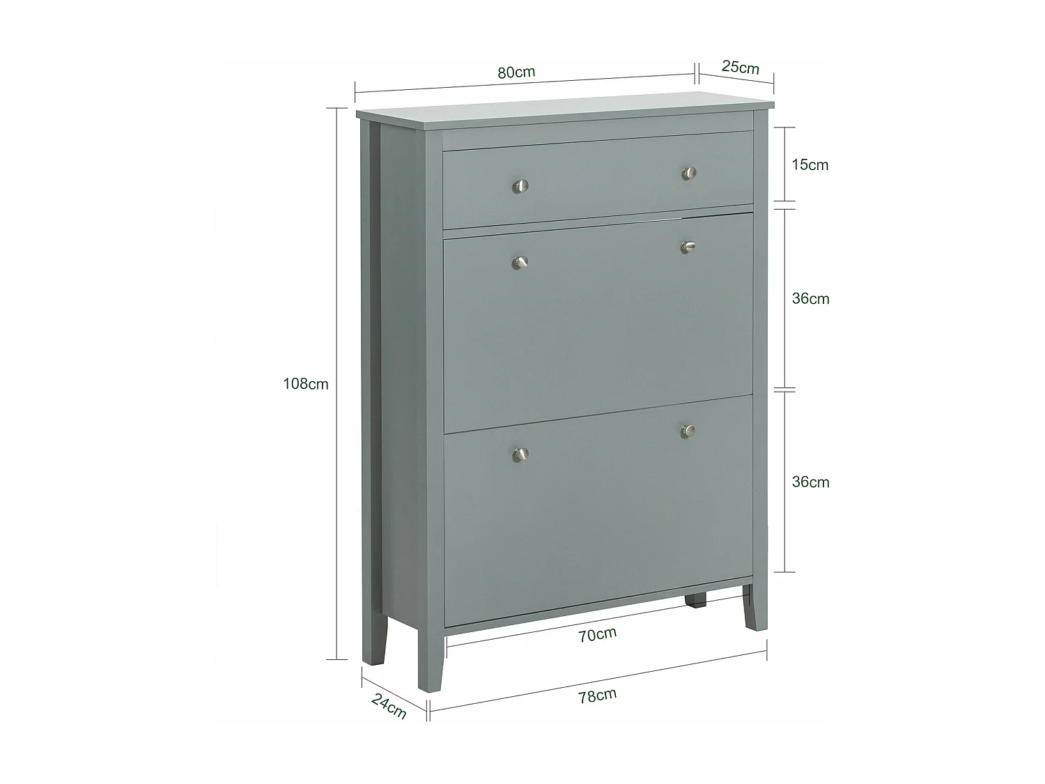 SoBuy FSR89-HG Schoenenkast Schoenenkast Schoenenkast met 2 kleppen Entreekast