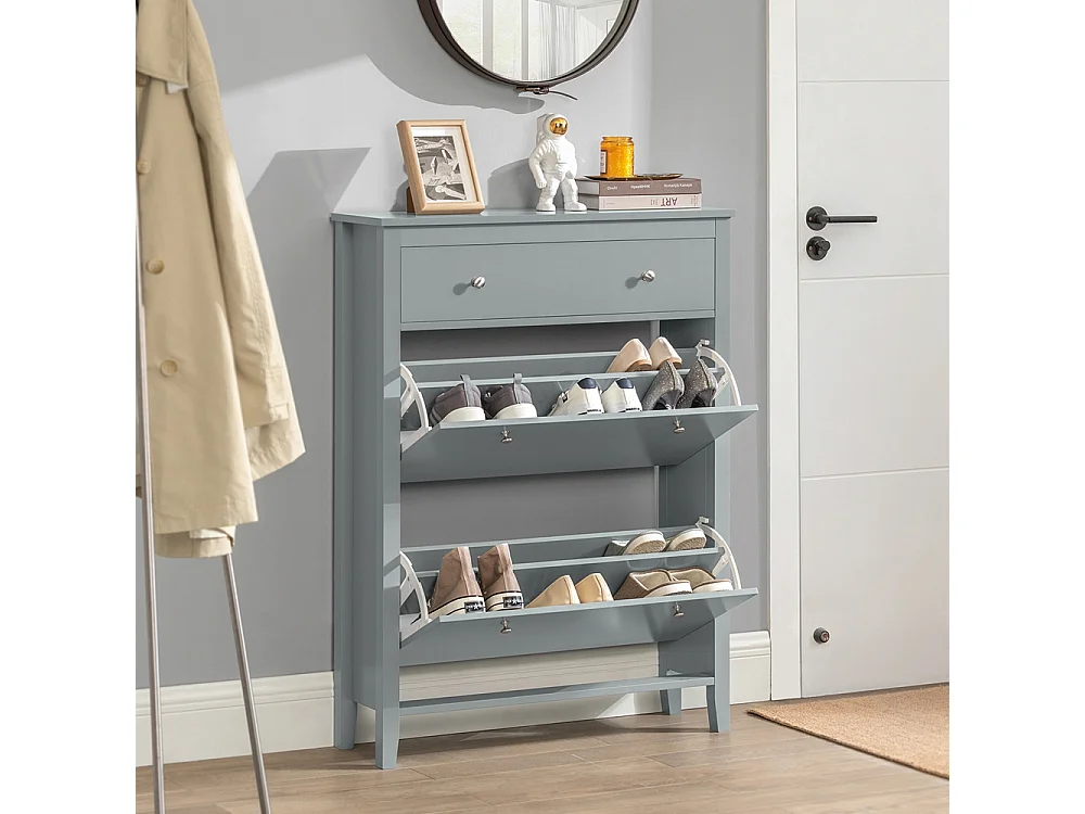 SoBuy FSR89-HG Schoenenkast Schoenenkast Schoenenkast met 2 kleppen Entreekast