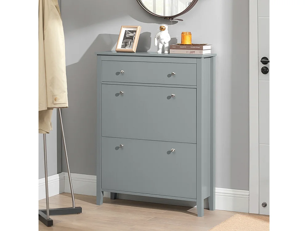 Meuble de Rangement à Chaussures Armoire à Chaussures Commode à Chaussures 2 abattants, FSR89-HG