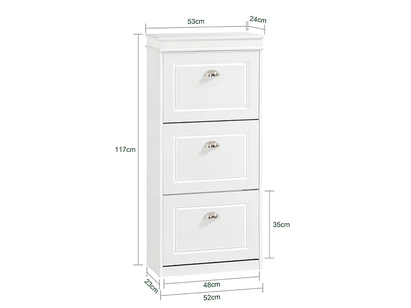 Szafka na buty z 3 drzwiami FSR94-W