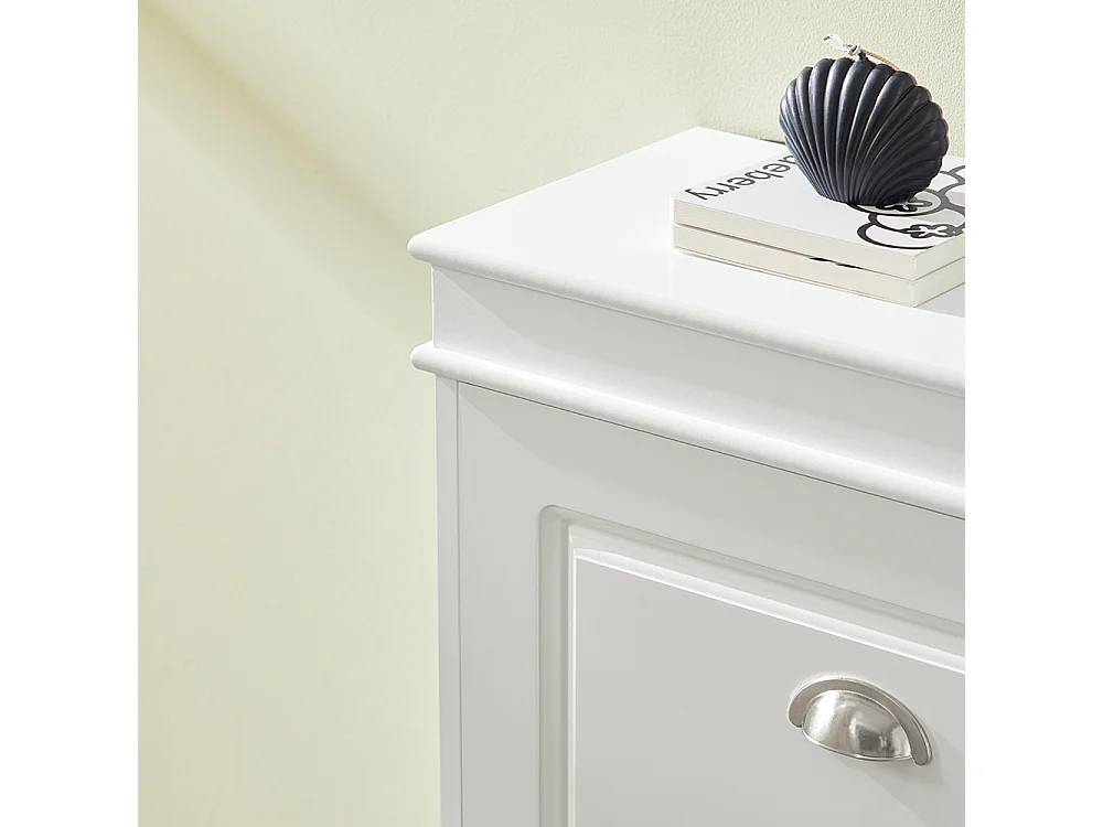 Meuble de Rangement à Chaussures Armoire à Chaussures Commode à Chaussures 3 abattants, FSR94-W