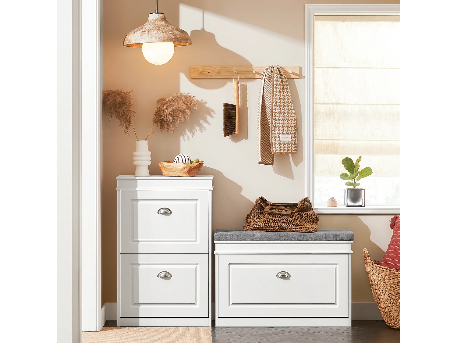 Ławka na buty z siedziskiem FSR82-L-W